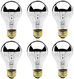 Bulbrite 60A19HM Half Chrome 60W A Shape Bulb (6 Pack)