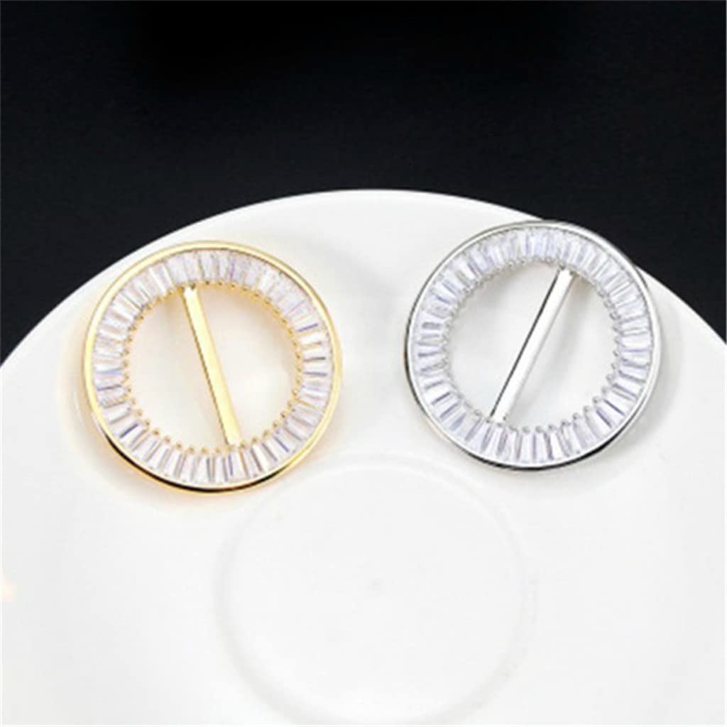 Runde Brosche Kristall Broschen Strickjacke Schalschalschnalle für Frauen Schmuck Kleidung Accessoires Geschenke