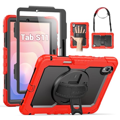 Image of SEYMAC Case for Samsung Galaxy Tab S11 5G 11 inch (SM-X730, SM-X736), Red