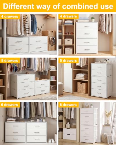 Image of Fixwal Closet Drawers for Clothes, 1 Pack, 3 Drawers Dresser, 21.2 inch Wide