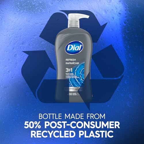 Dial Men 3in1 Body, Hair and Face Wash, Hydro Fresh, 32 fl oz (Pack of 2) - image 9