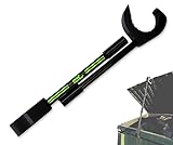 PropDaddy Trash and Recycling Dumpster Lid Prop Tool, Non-Contact Dumpster Opener, 3 Foot Lid Clearance, Black and Green