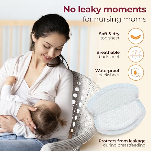 Image of LuvLap Ultra Thin Honeycomb Nursing Breast Pads, 36pcs, Disposable Maternity Pads, Highly Absorbent & Soft, Discreet Fit Breastfeeding pad, New Resealable Pack (Pack of 4)