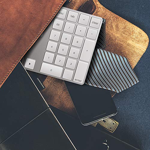 Cateck Bluetooth Numeric Keypad, Aluminum Wireless Bluetooth 34-Key Number pad with Multiple Shortcuts for Computer Laptop Windows Surface Pro Apple iMac iPad Android Tablet Smartphone- Silver - Thumbnail 4