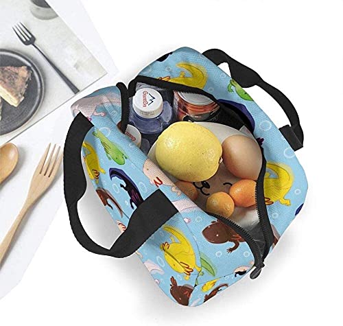 Borsa per il pranzo isolata per cani di Terranova nera Borsa per il pranzo a prova di perdite per adulti Borsa per il pranzo per donne uomini scatole da viaggio da lavoro