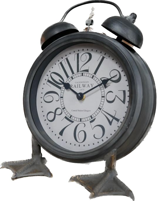 Venture Vehicles Ltd Quirky Desk Clock with Duck/Goose Feet | Traditional Alarm Clock Style