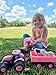 Remote Control Tractor Toy [2025] Kids RC Tractor Set & Truck and Trailer Front Loader - Metal Car Head/8 Wheel/Light, Toddlers Farm Vehicle Toys for 3 4 5 6 7 8 9 Year Old Girls Birthday Gift, Pink
