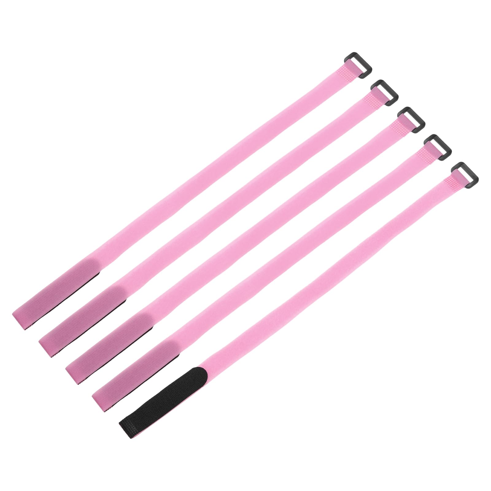 sourcing map 5Pcs Reusable Battery Tie Down Straps,0.8x20 Pink Nylon Multipurpose Battery Hold Down Adjustable Cinch Strap Hook Loop Fastening Tie for Quadcopters FPV RC Drone Boat Car