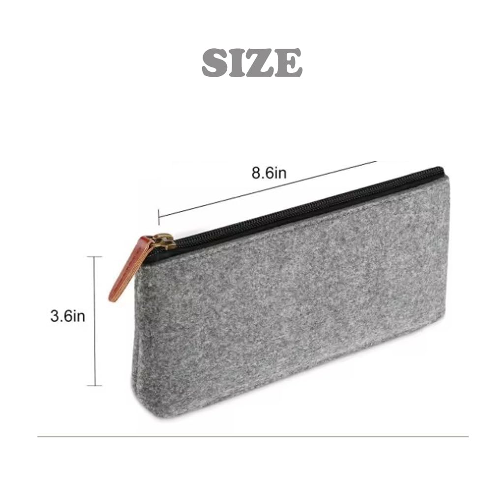 Image of LABUK Pencil Case Pouch, Cute Big Capacity Zipper Cases Pen Portable Office Stationery Makeup Bag, Desk Organizer for College Adults Women Men (PROCASE Gry)