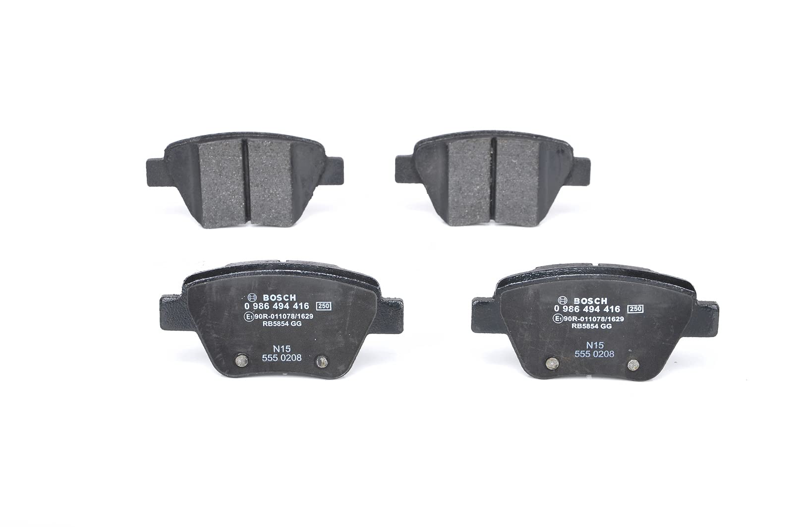 Bosch BP228 - Brake Pads Car Rear Axle - Bosch Quality - Reduced Noise And Dust - ECE-R90 Certified - Copper-Free - 1 Set Of 4 Pads - View #3
