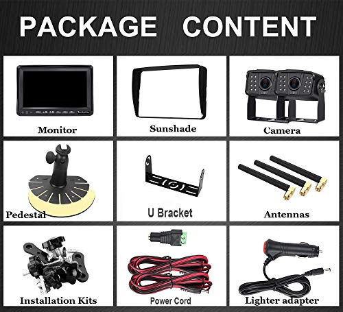 image for LeeKooLuu FHD 1080P Digital Wireless 2 Backup Cameras for RVs/Travel T