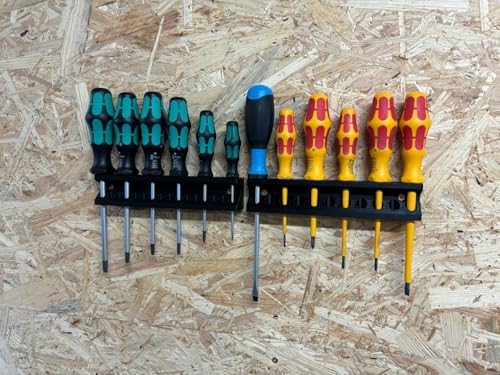 C3E 2x Schraubendreher Wandhalterung Schraubenzieher Werkzeug Halter Wandmontage Werkzeugwand