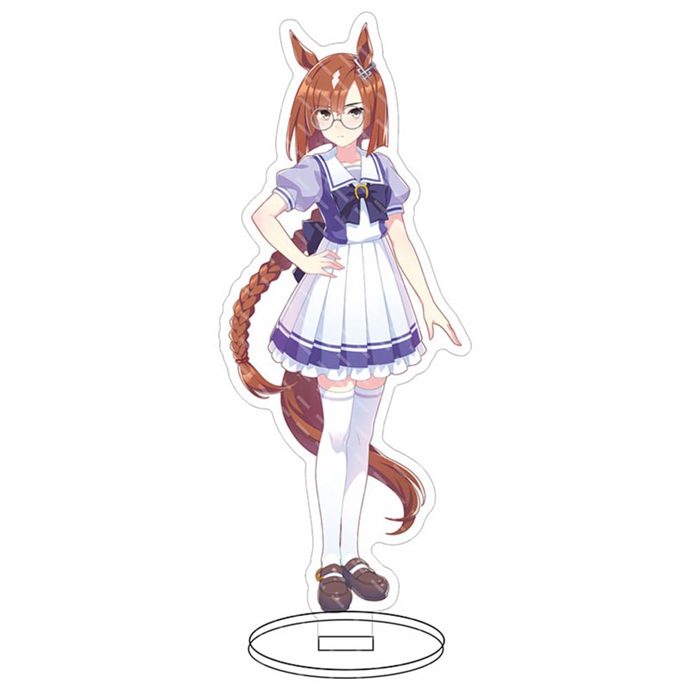 BRALEM Pretty Derby Anime Figure Acrylic Stand Model, Tokai Teio Anime Character Decoration Cosplay Statue Toys Fans Gift Collection 1Pcs,transparent-B-15CM