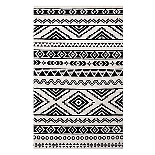 Modway Haku Geometric Moroccan Tribal 8x10 Area Rug With Contemporary Design In Black and White Modway Haku Geometric Moroccan Tribal 8x10 Area Rug With Contemporary Design In Black and White