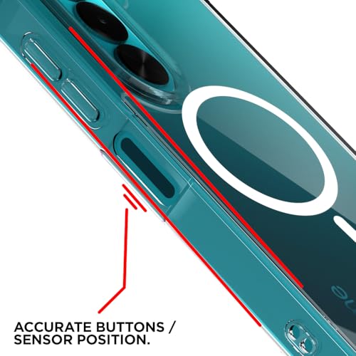 Image of Amazon Basics Back Cover for Realme P4x 5G Mag-Safe Shockproof PC + TPU Protective Case Magnetic Support Bumper Case (Transparent Mag-Safe)