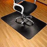 Black Chair Mat for Hard Wood Floor 35x47