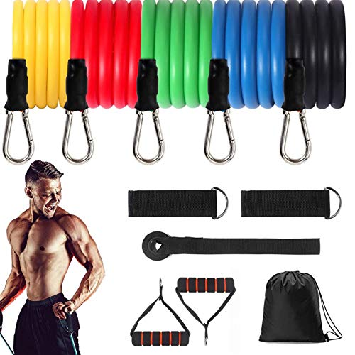 Flybiz Bandas de Resistencia  11 elásticas de látex  5 Tubos de