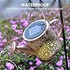 Misawce Outdoor Solar Metal Watering Can Small Hanging Decorative Waterproof Lights for Garden Decor, Yard Lights, Outside Patio Lawn, Gifts for Mom Grandma Women Birthday,1 pack, Warm White #5