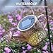 Solar Lights Outdoor Decorative, Metal Solar Watering Can Lights Waterproof, Small Hanging Garden Decor Yard Lights Outside Patio Lawn, Gifts for Mom Grandma Women Birthday(Warm White)