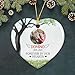Personalized Forever in Our Hearts Ceramic Ornament Christmas, Customized Picture & Name Pet Memorial Christmas Ornament 2023, Angel Wings Photo Cat Xmas Ceramic Ornaments Gifts for Loss of Love Pet