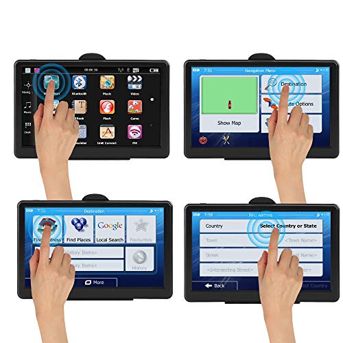 2020 GPS Navigation for Vehivles 7 Inch Screen, Car GPS Navigation with Bluetooth Hands Free Talking, 8GB+256MB Car GPS Navigation System Smooth Running, Lifetime Free Map Upgraded