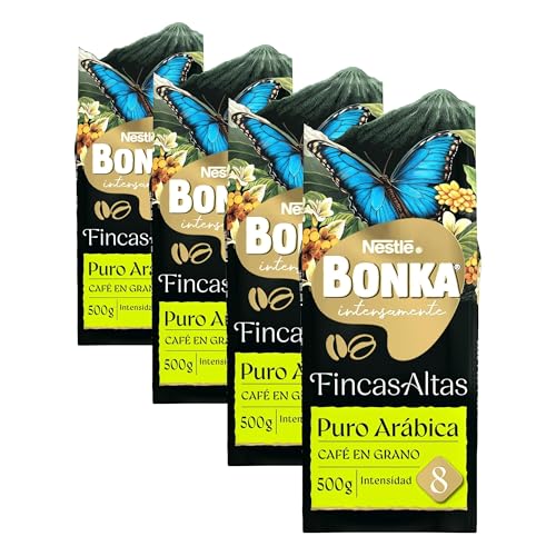 Bonka Café Grano Puro Arábica 500 g (Paquete de 4)