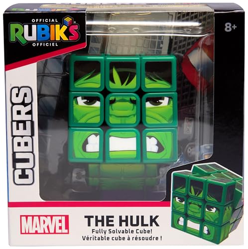 Rubik's Cube, Cubers - Hulk, 3x3 Marvel Zauberwürfel im Hulk-Design, mit...