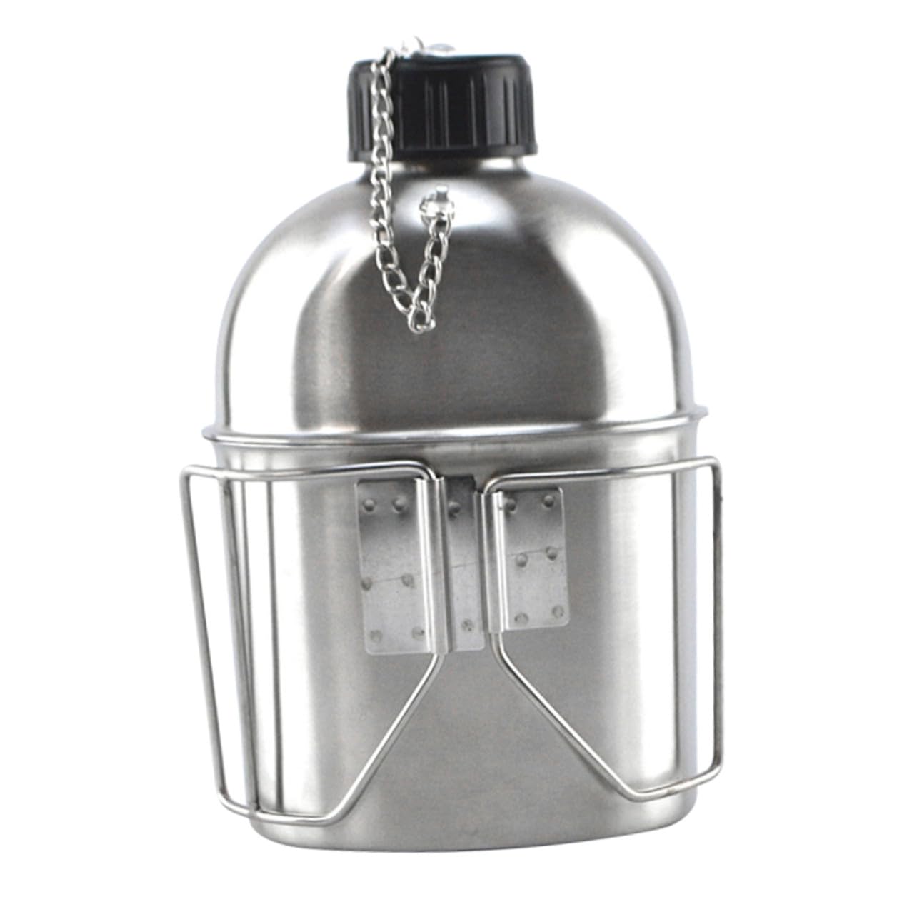 Supvox Wasserflasche Edelstahl Silber für Camping und Reisen