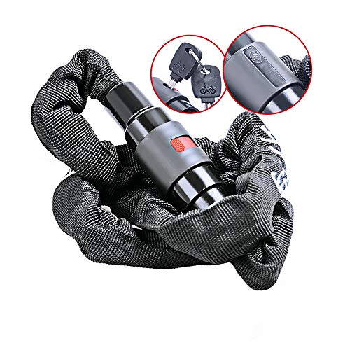 Preisvergleich Produktbild HUACANG Fahrradschloss, Fahrradkettenschloss, Mountainbike, Rennrad Lange, Kratz- Und Abriebfeste, wasserdichte Inline-Abdeckung (Farbe : Black, Size : 115cm)