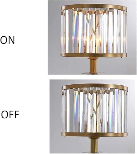 Table lamp nightstand lamp Crystal Glass Table lamp Modern Light Luxury Bedside lamp Copper nightstand lamp for Living Room Bedroom Farmhouse Coastal Lamps Table lamp - Image 4
