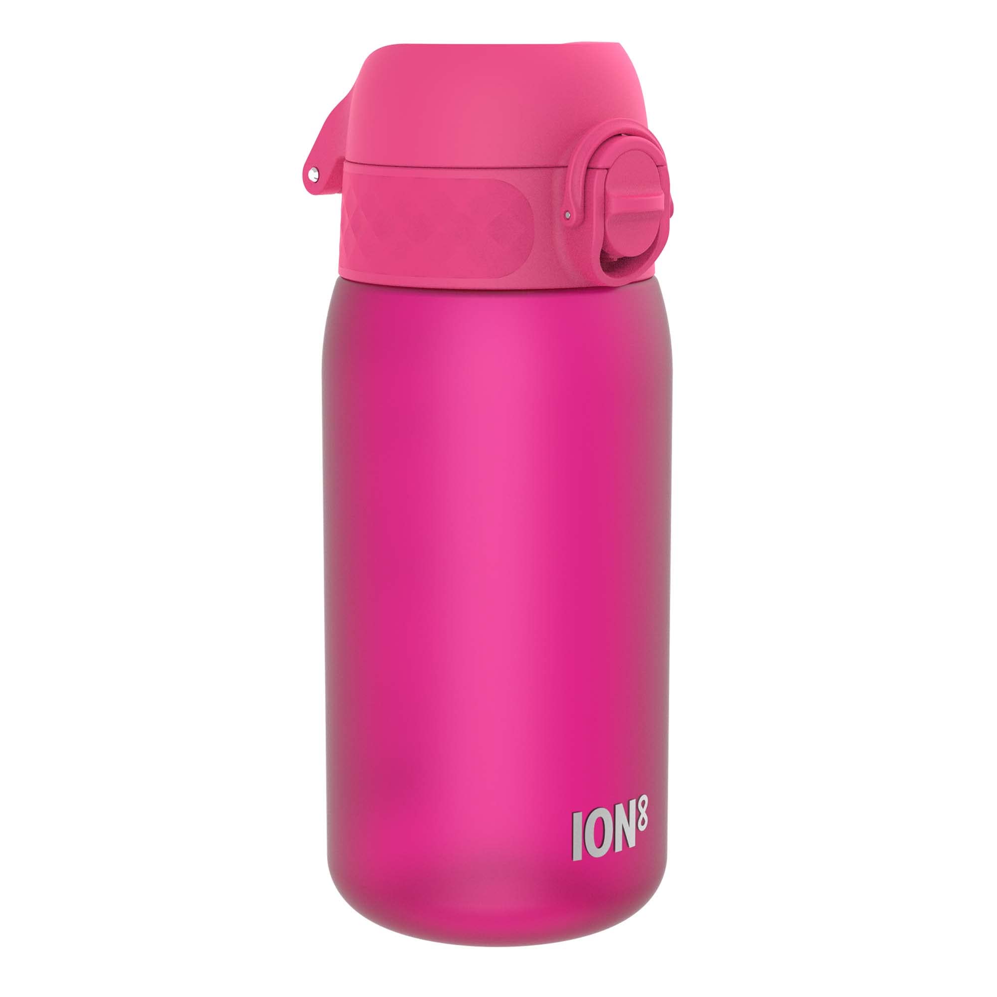 Ion8 Borraccia per Bambini, 350 ml, a Prova di Perdite, Facile da Aprire, Serratura Sicura, Lavabile in Lavastoviglie, Senza BPA, Maniglia per il Trasporto, Facile Pulizia, Rosa