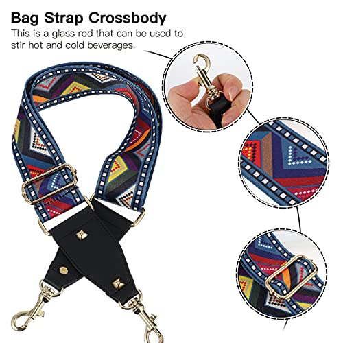 HEALLILY-Shoulder-Strap-Purse-Strap-Replacement-Adjustable-Length-Handbag-Purse-Strap-Guitar-Style-Multicolor-Canvas-Replacement-Strap-Crossbody-Strap-for-Handbag