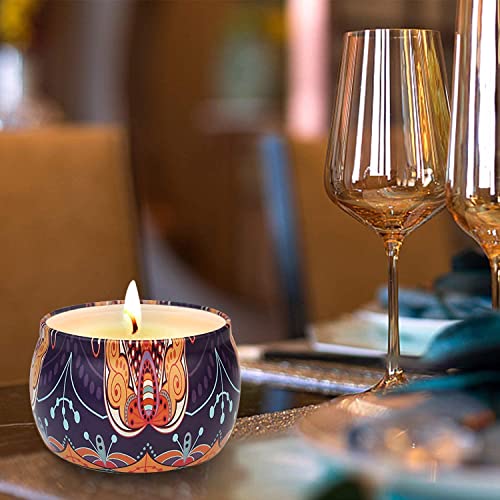 Scented Candles Gift Set for Women, 4 Pack Natural Soy Wax Aromatherapy Vanilla,Lavender,Rose,Jasmine 4.4 Oz Travel Tin Fragrance Relaxing Stress Relief Aroma Home Yoga - Image 6