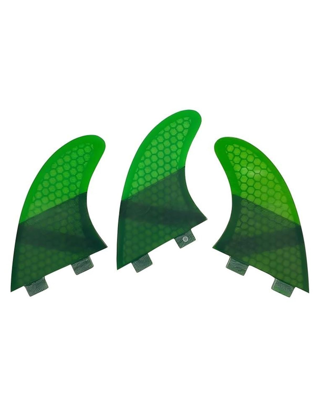 Mkhqst Green Surfboard Fin L/M Tri Sets Surfboard Fins Honeycomb Fiberglass Double Tabs 1 Surfing