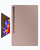 Compatible with Samsung Galaxy Tab S7 Plus / S7+ (2020) /Tab S8 Plus/Tab S7 FE 5G 12.4 inch Back Skin Sticker/Vinyl wrap/Protective Film Tablet Skin Carbon Fiber 3D (Transparent) by Candeal Mizhan
