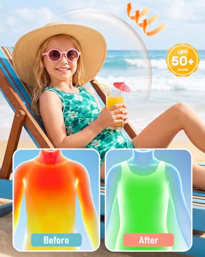 Image of Century Star Girls Tankini Swimsuit UPF 50+ Racerback Bathing Suit for Teen Girls 2 Piece Swimsuit Summer Beach Swimwear