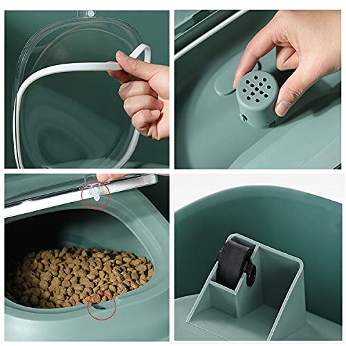 Large Sized Pet Food Storage Container with Lid, Foldable Snaps Closed Storage Bin with Food Scoop for Dog and Cat Food… - Image 5