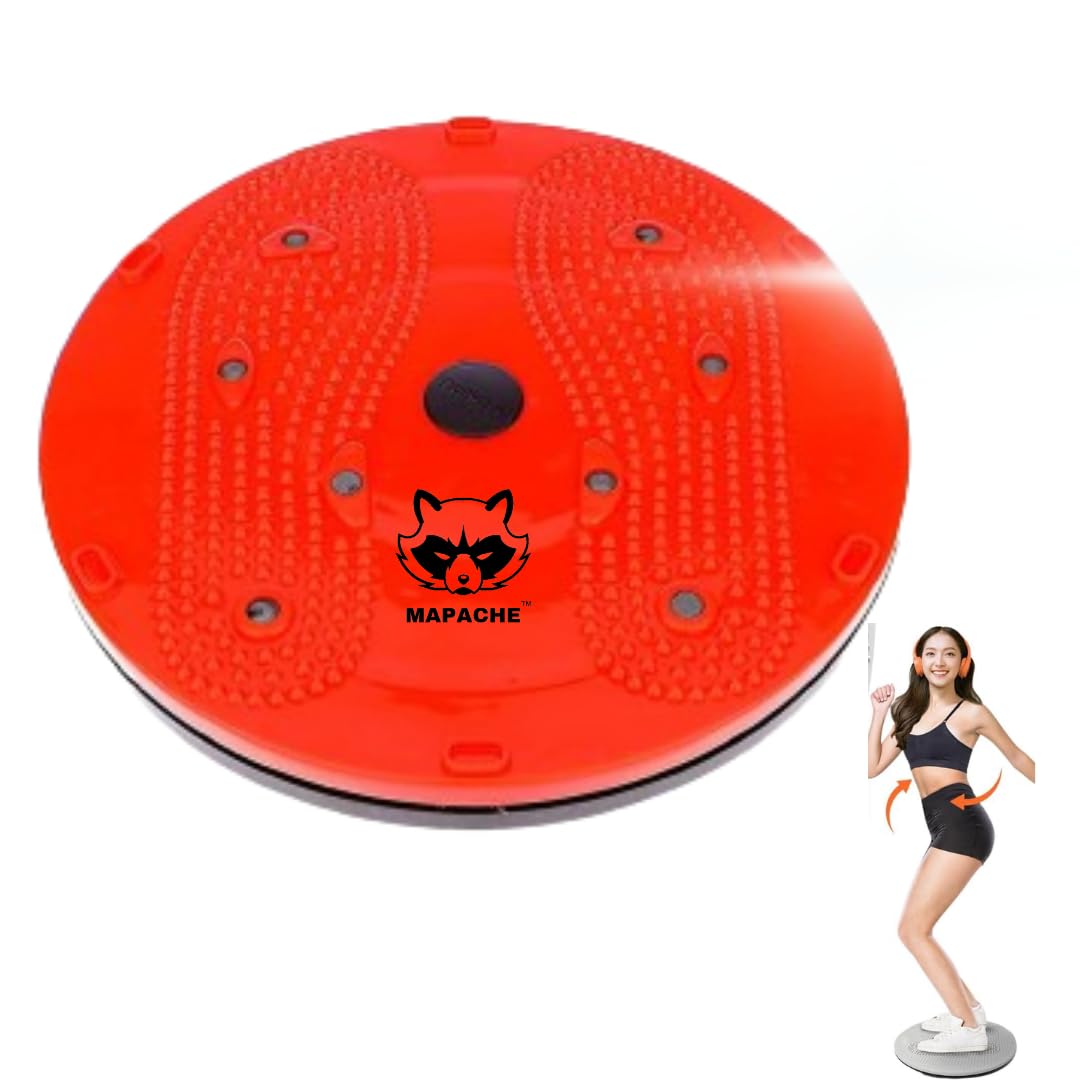 Mapache 5 in 1 Tummy Twister Power Mat, Magnetic Therapy, Body Weight Reducer, Acupressure Pyramid, Foot Exercise Rotating Board Machine for Men Color (Red) (B0D66KV8W8) Amazon Price History, Amazon Price Tracker