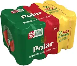 Pack Cerveja Polar Export American Lager, Lata, 473ml, Caixa 12 unidades
