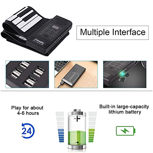 Roll Up Piano, Portable 61 touches en silicone souple électronique Piano flexible Clavier de musique numérique… - Les Beatles, Paul McCartney, John Lennon, RIngo Starr, George Harrison Roll Up Piano, Portable 61 touches en silicone souple électronique Piano flexible Clavier de musique numérique… – Image 4