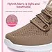 KVOTUU Slip On Sneakers Women Breathable Running Sport Workout Gym Shoes Tennis Lightweight Athletic Non Slip Sneakers Fashion Casual Orthopedic Walking Shoes Brown