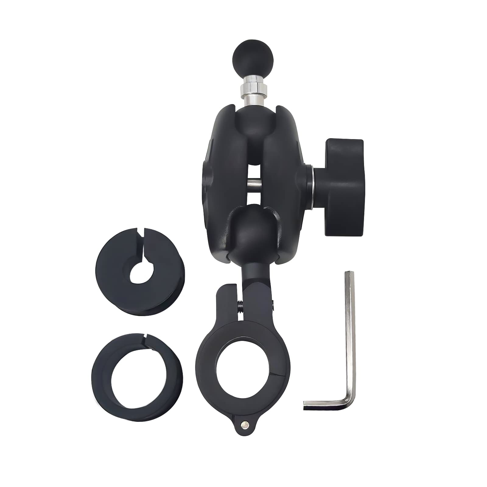 1 inch Ball Mount Set Connecting Arm Compatible with RAM Mount Suitable for Cars, Motorcycles, Bicycles Phone Holder (black1-2)