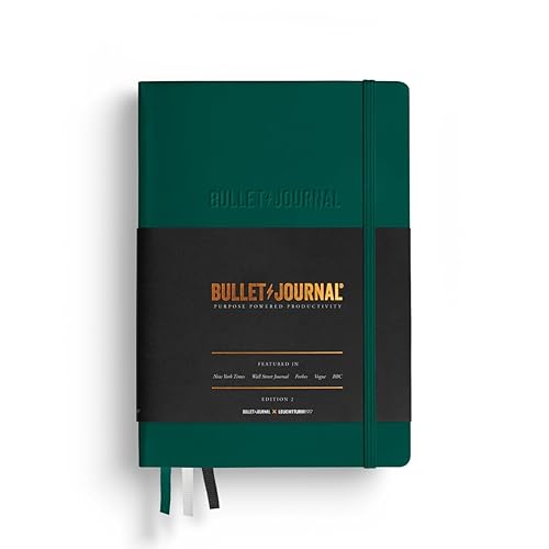 The Official Bullet Journal Edition 2 - Notebook Built for BuJo, Medium A5 204 Pages of 120gsm Paper, With Bujo Pocket Guide (Green23) - Green23