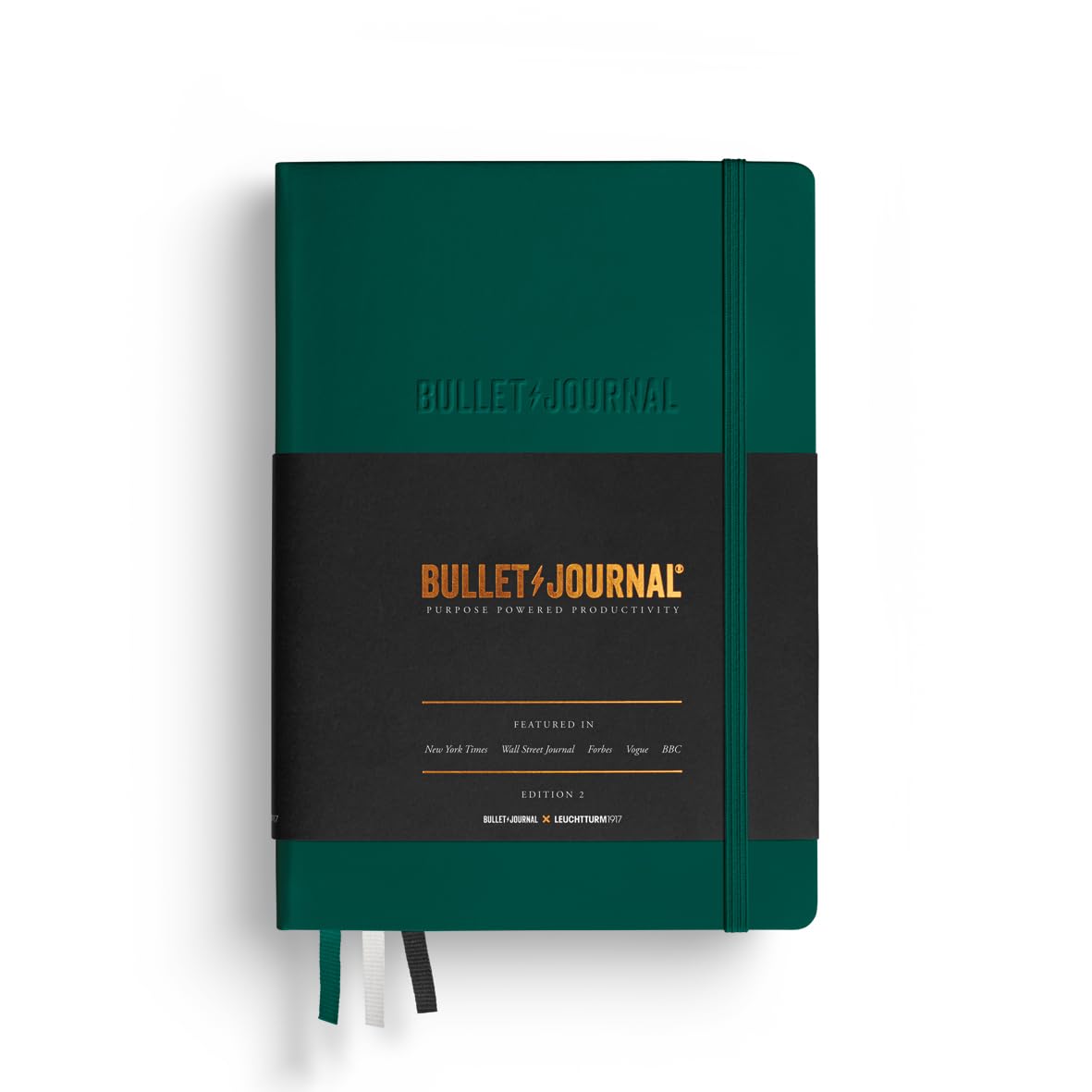 LEUCHTTURM1917 368952 Bullet Journal Edition 2 Green23, Medium A5, Hardcover, 206 Numbered Pages,Dotted