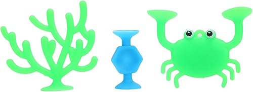 Keenso Suction Cup Bath Toy, TPR Animal Puzzle Set with Storage Box, Educational Activity for Toddlers