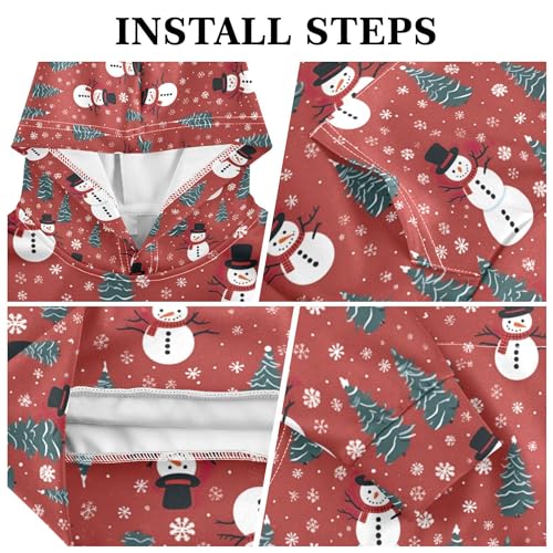 Kids Hoodies Sweaters Christmas Xmas Snowman Hooded Sweatshirts with Big Pockets for Boys Girls B04003393