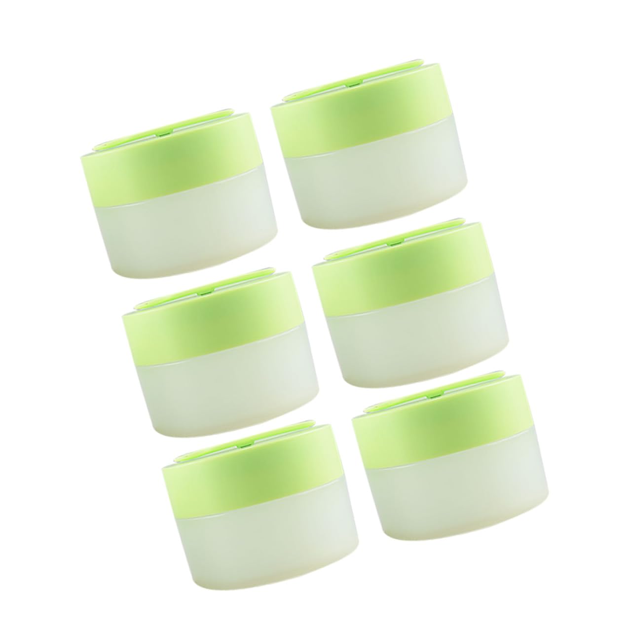 ERINGOGO 6pcs Récipients de Soins Peau Pots de Voyage pour Trousse de Maquillage en Plastique Rechargeable Design Cuillère Aimantée Contenant Échantillons Cosmétiques