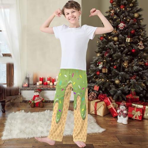 Boys' Pants Funny Jogger Pants Elastic Waist Long Bottoms Trousers with Pockets S-XL2