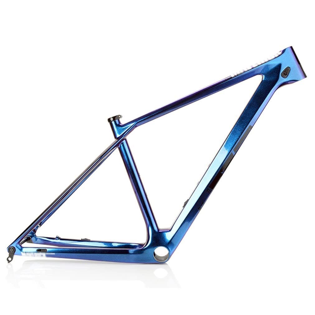 QHIYRZE Discoloration Mountain Bikes Frame 27.5er Hardtail Mountain Bikes Frame Carbon Fibre Disc Brake 15''/17''/19'' Bicycles Frame Thru Axle 12x142mm (Color : Colorful, Size : 27.5 * 15'')