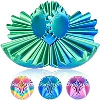 Gear Ball 3D Printed Fidget Toy Spinning Gear Sphere for Stress Relief Anxiety Fun Desk Toy for Adults Kids Stocking Filler Gifts Birthday Christmas (Green, Diameter: 2.5 In)
